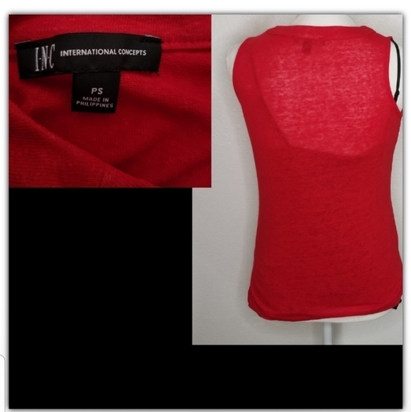 ☀️Inc international lace up top linen blend - Picture 2 of 3